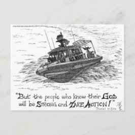Marineblauw Briefkaart