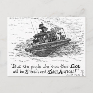 Marineblauw Briefkaart