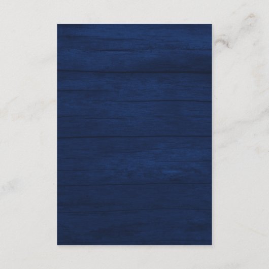 Marineblauw Bruiloft Details Website Behuizing Kaa Informatiekaartje (Achterkant)