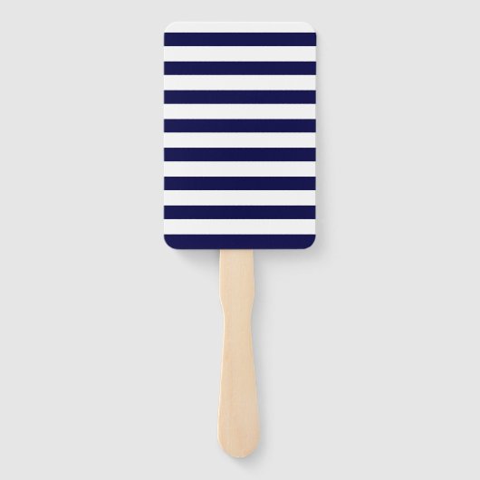 Marineblauw Bruiloft Orde van Gebeurtenissen Tijdl Handwaaier (Achterkant)