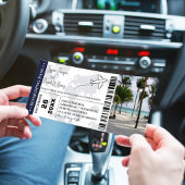 Marineblauw Bruiloft uitnodiging Boarding pass tic