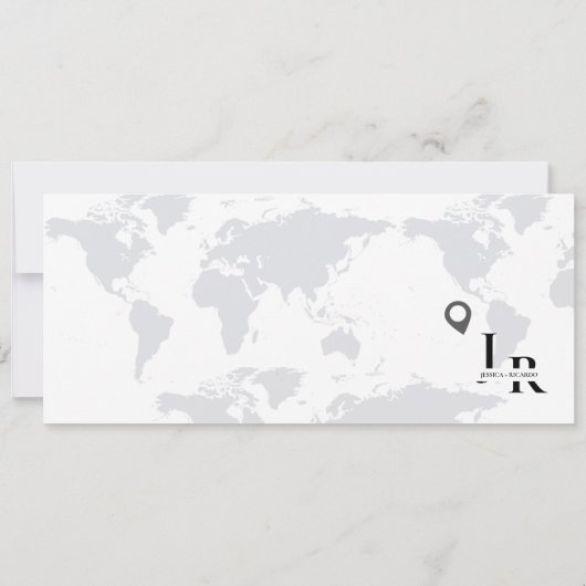 Marineblauw Bruiloft uitnodiging Boarding pass tic (Achterkant)