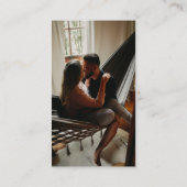 Marineblauw Bruiloft Website QR Code Foto RSVP Informatiekaartje (Achterkant)