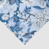  marineblauw Chinoiserie bloementjespapier Tissuepapier (Detail)