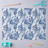 marineblauw Chinoiserie china gebouwen Tissuepapier (Craft)