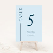 Marineblauw Clean Line Trouwtafel Nummer Kaart