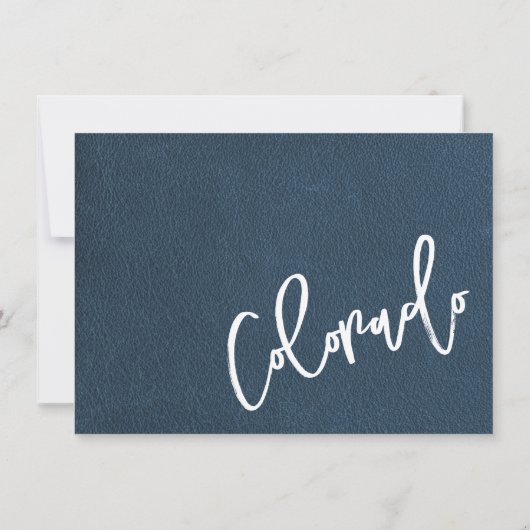 Marineblauw Colorado Passport Dank u kaart (Achterkant)