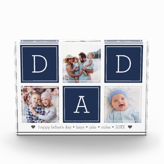 Marineblauw | DAD Colorblock Collage Fotoblokken (Voorkant)