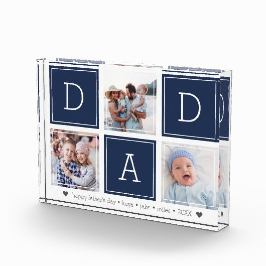 Marineblauw | DAD Colorblock Collage Fotoblokken (Rechts)