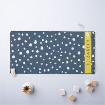 Marineblauw Dalmatische Stippen, Vlekken, Gevlekt,