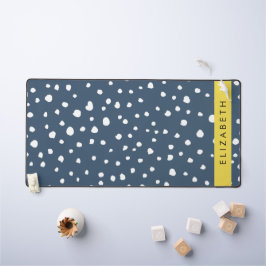 Marineblauw Dalmatische Stippen, Vlekken, Gevlekt, Bureaumat