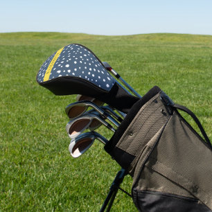 Marineblauw Dalmatische Stippen, Vlekken, Gevlekt, Golfheadcover
