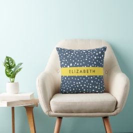 Marineblauw Dalmatische Stippen, Vlekken, Gevlekt, Kussen