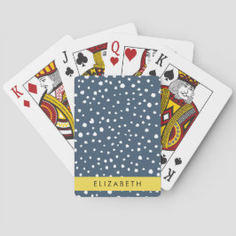 Marineblauw Dalmatische Stippen, Vlekken, Gevlekt, Pokerkaarten
