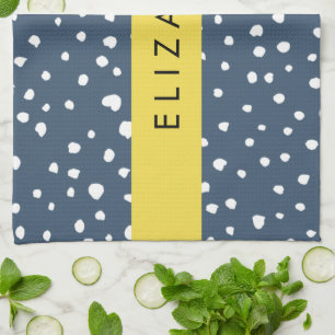 Marineblauw Dalmatische Stippen, Vlekken, Gevlekt, Theedoek