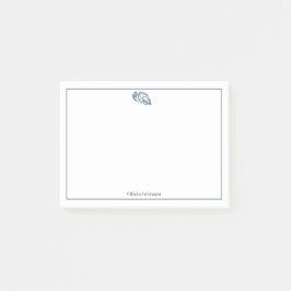 Marineblauw dierenillustratie zee leven minimaal post-it® notes