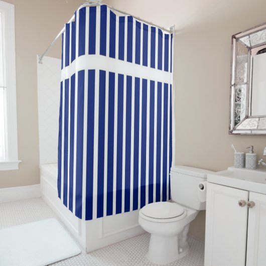 Marineblauw Douchegordijn (In situ)