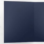Marineblauw Drieluik Programma (Binnenzijde eerst)