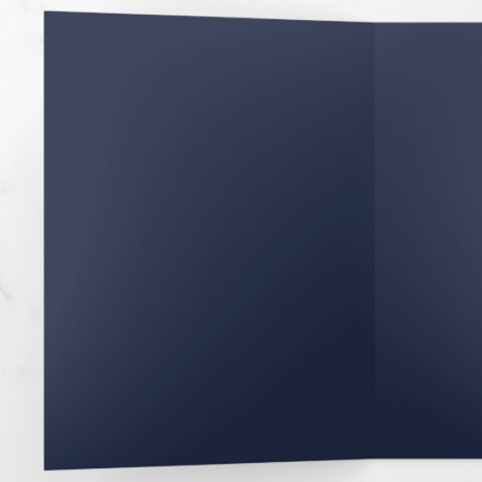 Marineblauw Drieluik Programma (Binnenzijde eerst)