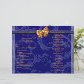 Marineblauw dwerglintje bruiloft (Staand voorkant)