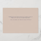 Marineblauw Eenvoudig Geruit Frame Folie Feestdagenkaart (Achterkant)