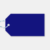Marineblauw effen kleur | Klassiek | Elegant Cadeaulabel (Achterkant Horizontaal)