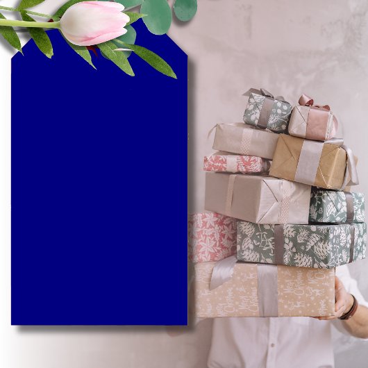 Marineblauw effen kleur | Klassiek | Elegant Cadeaulabel