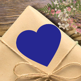 Marineblauw effen kleur | Klassiek | Elegant Hart Sticker