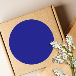 Marineblauw effen kleur | Klassiek | Elegant Ronde Sticker