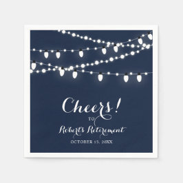 Marineblauw | Elegante Klassieke Pensioenfeest Servet