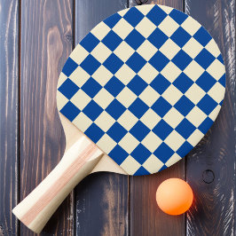 Marineblauw en Crème Schakering Tafeltennisbatje