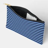 Marineblauw en denimblauwe strepen etui (Open)