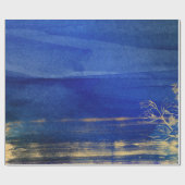 Marineblauw en Goud Cadeaupapier (Vlak)