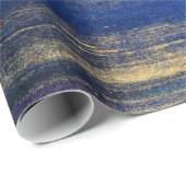Marineblauw en Goud Cadeaupapier (Rol Hoek)