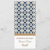 Marineblauw en Goud Marokkaans Menu (Achterkant)