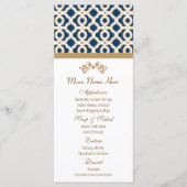 Marineblauw en Goud Marokkaans Menu (Voorkant)