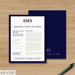 Marineblauw en Goud Promotieflyer met Logo Flyer<br><div class="desc">Een eenvoudige aangepaste marine blauw en goud business flyer sjabloon in een moderne minimalistische stijl die gemakkelijk kan worden bijgewerkt met uw bedrijf logo,  contactgegevens en aangepaste flyer tekst. Ideaal voor marketingproducten,  services,  promoties,  prijzen voor evenementen en meer. Perfect voor zakelijke professionals die hun merkaanwezigheid willen verbeteren.</div>