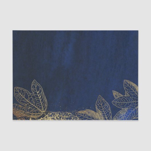 Marineblauw en Goud Tissuepapier (Voorkant)