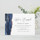 marineblauw en goudmakreel in roos kaart (Staand voorkant)