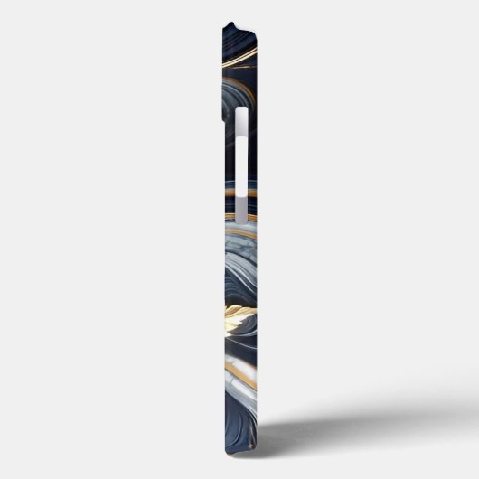 Marineblauw en goudmarmer Schilderen Abstract Case-Mate iPhone Case (Achterkant / Links)