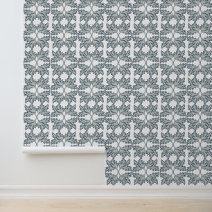 Marineblauw en Ivoor Modern Behang