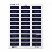 Marineblauw en koraal Bruiloft Retouradres Labels (Full Sheet)
