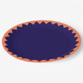 Marineblauw en koraalrood bord (Gekanteld)