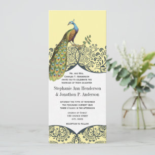 Marineblauw en mosterdkleurig patroon van liefdesv kaart