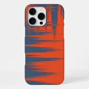 Marineblauw en oranje iPhone 16 pro max hoesje