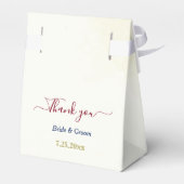 marineblauw en rode bloemen groen bruiloft bedankdoosjes (Achterkant)