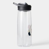 marineblauw en rode bloemen groen waterfles (Rechts)