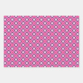 Marineblauw en roze geometrische elementen inpakpapier vel (Voorkant 3)