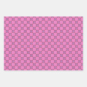 Marineblauw en roze geometrische elementen inpakpapier vel (Voorkant)