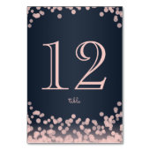 Marineblauw en Roze Sparkle Lights Kaart (Voorkant)